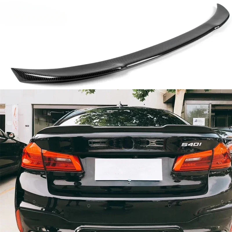 G30 CS Style Carbon Fiber Truck Spoiler Wings Car Styling For BMW 5 Series G30 Rear Spoiler