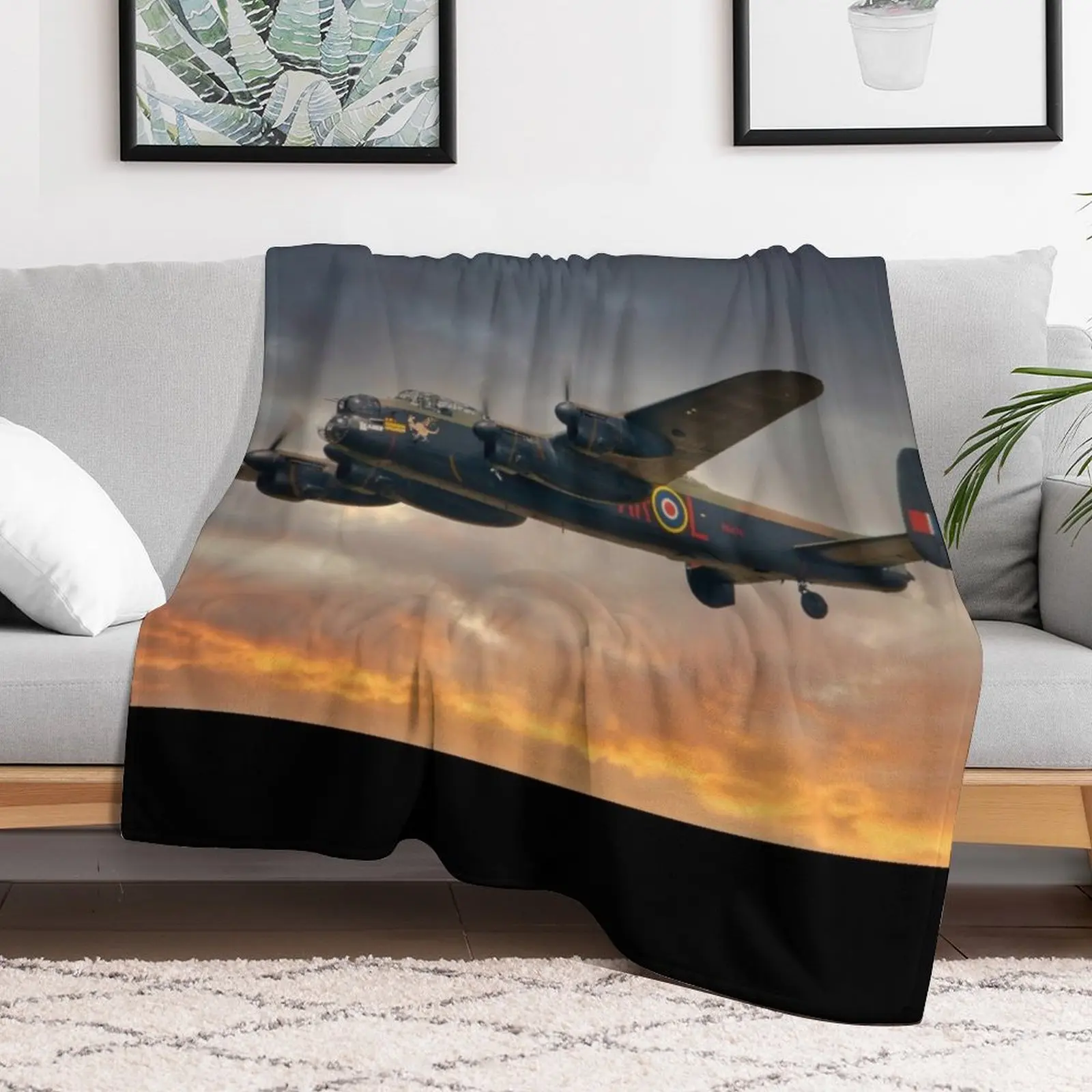 Avro Lancaster Throw Blanket Baby Decorative Sofas for babies Stuffeds Blankets