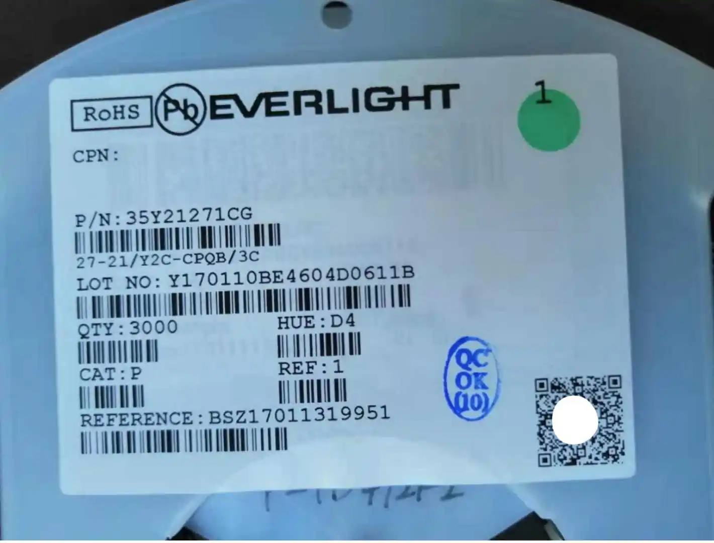 

50Pcs/Taiwan 27-21/Y2C-CPQB/3C 0603 side mount LED yellow light