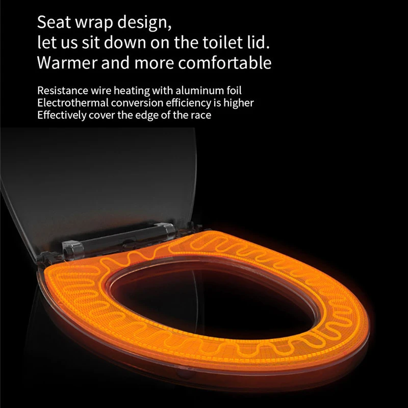 Imagem -02 - Bico de Baleia Inteligente com Luz Noturna de Indução Tampa do Assento Sanitário de Aquecimento Controle de Temperatura Ntc
