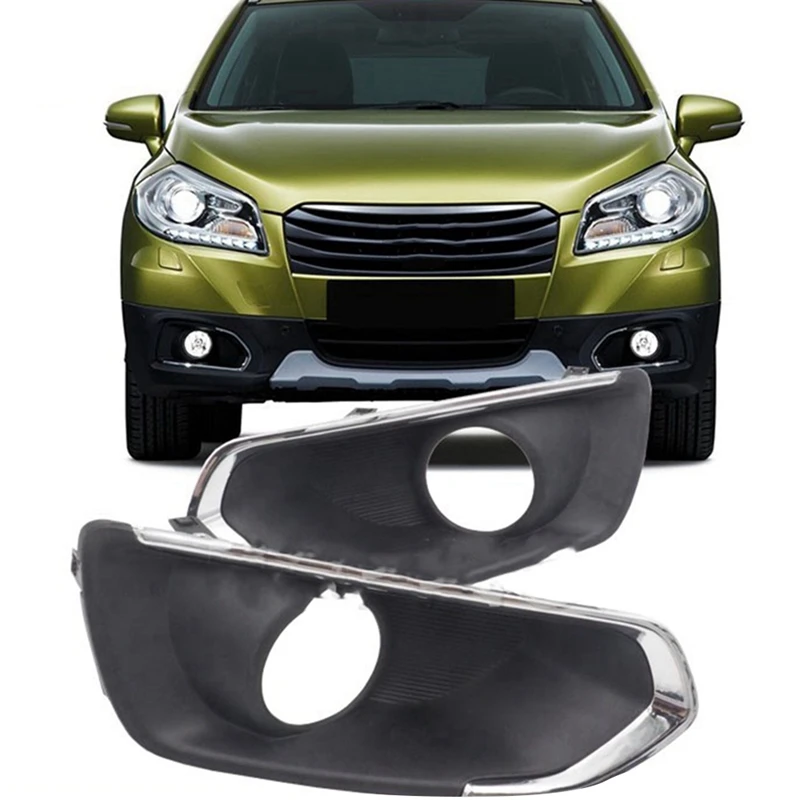1Set Front Bumper Frame Fog Light Driving Lamp W/ Cable/Switch/Relay Kit for SX4 S- 2013-2016 Halogen Bulbs-A10G