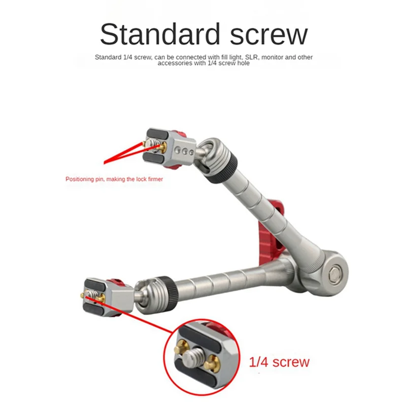 뜨거운 판매 알루미늄 합금 휴대용 팔 휴대 전화 모션 카메라 범용 금속 첫 번째 각도 카메라 액세서리, 블랙
