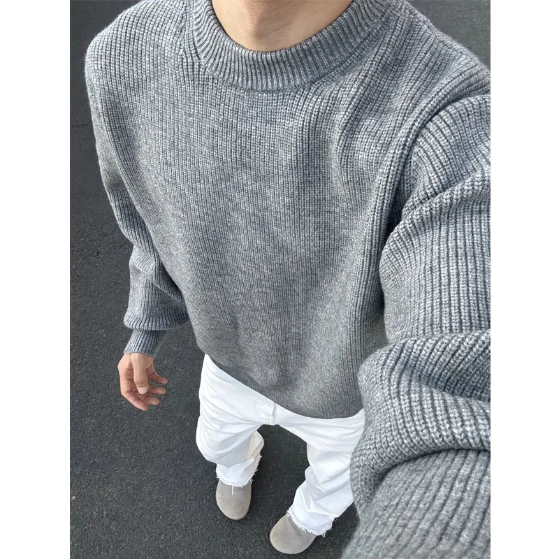 

Мужская трикотажная кофта American High Street: новинка 2024 года, весна-осень, базовая модель, высококачественная вязаная верхняя одежда