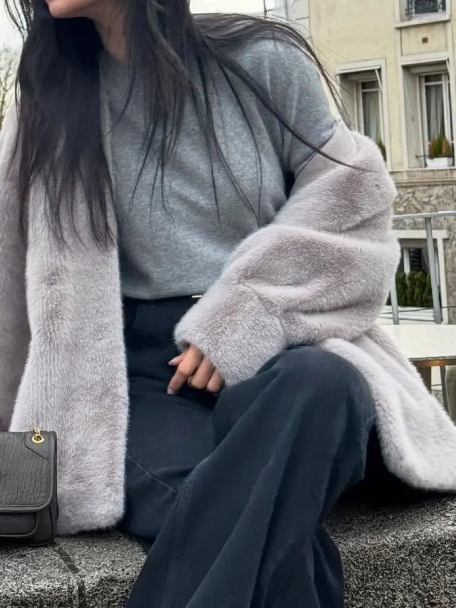 

Женский свитер из 100% шерсти с круглым вырезом и коротким рукавом, повседневный женский вязаный пуловер