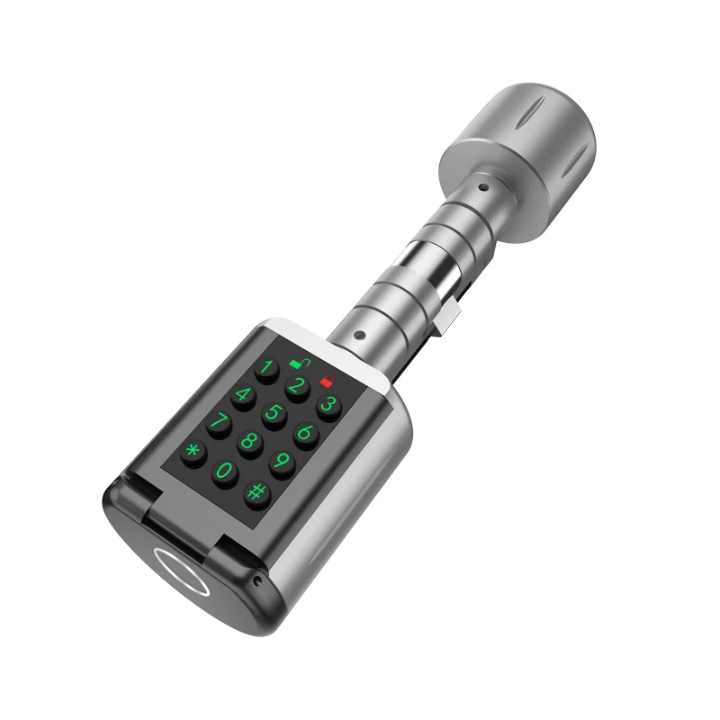 Zewnętrzny inteligentny zamek z odciskiem palca, kodem PIN, kartą RFID, aplikacją TTLock, wodoodpornością IP66, bezkluczowym dostępem, łatwy montaż. — 2