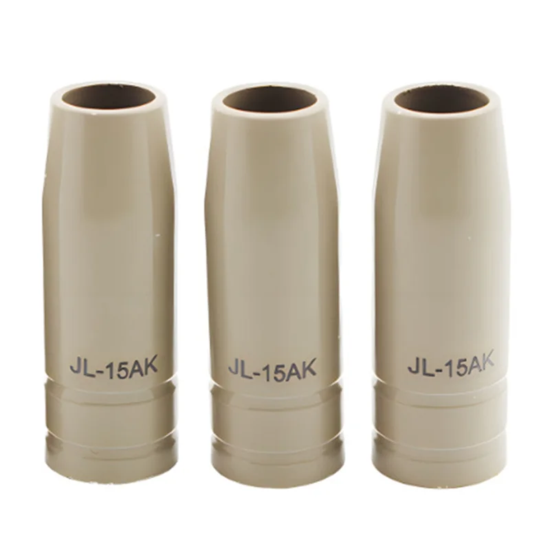 Bico de proteção de revestimento t21c 15ak, escória de soldagem antiaderente, máquina de proteção de gás mal ventilada europeia, manga protetora, 10 peças