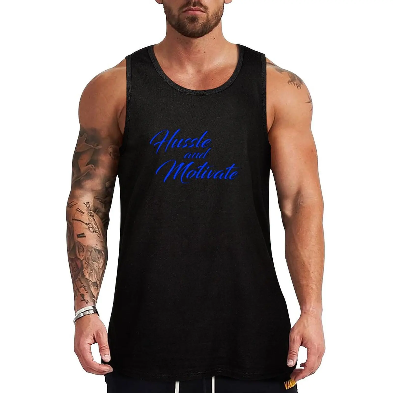 Hussle and Motivate Tank Top Light Airy Tank Top Summer Breathable Sleeveless