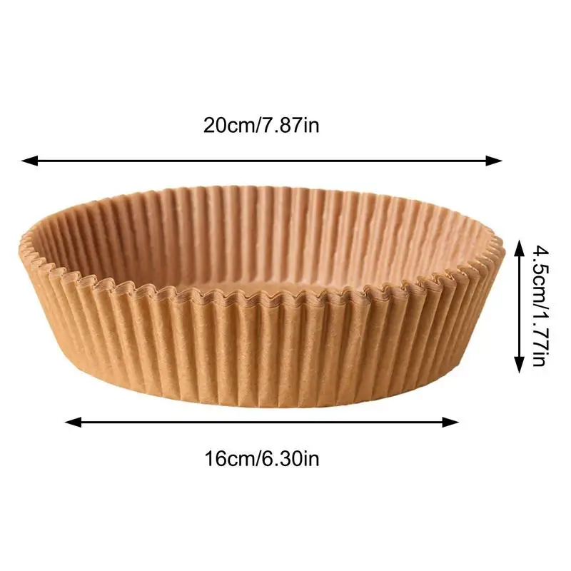 Бумажная круглая аэрофритюрница, вставка для духовки, силиконовая масляная бумага, смазка и водонепроницаемые антипригарные вкладыши для корзин для выпечки и приготовления пищи