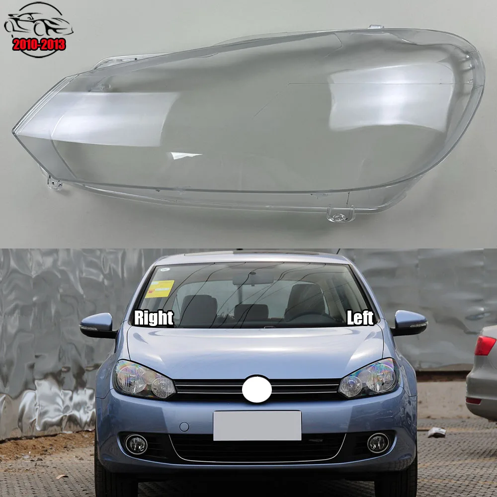 

For Volkswagen VW Golf 6 MK6 GTI 2010-2013 Lamp Shade Headlamp Shell Transparent Lampshade Headlight Cover Lens Plexiglass