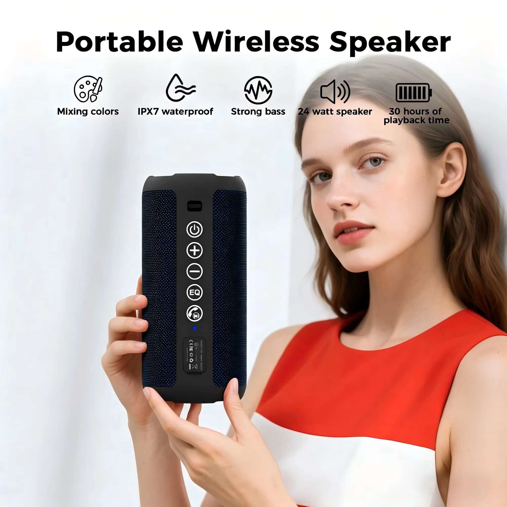 24W Waterproof Bluetooth Speaker 5