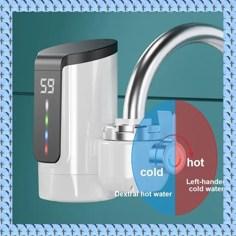 

NOCM кран для нагрева горячей воды с большим экраном, динамический цифровой дисплей для ванной комнаты, кухни, нагреватель горячей воды, вилка европейского стандарта