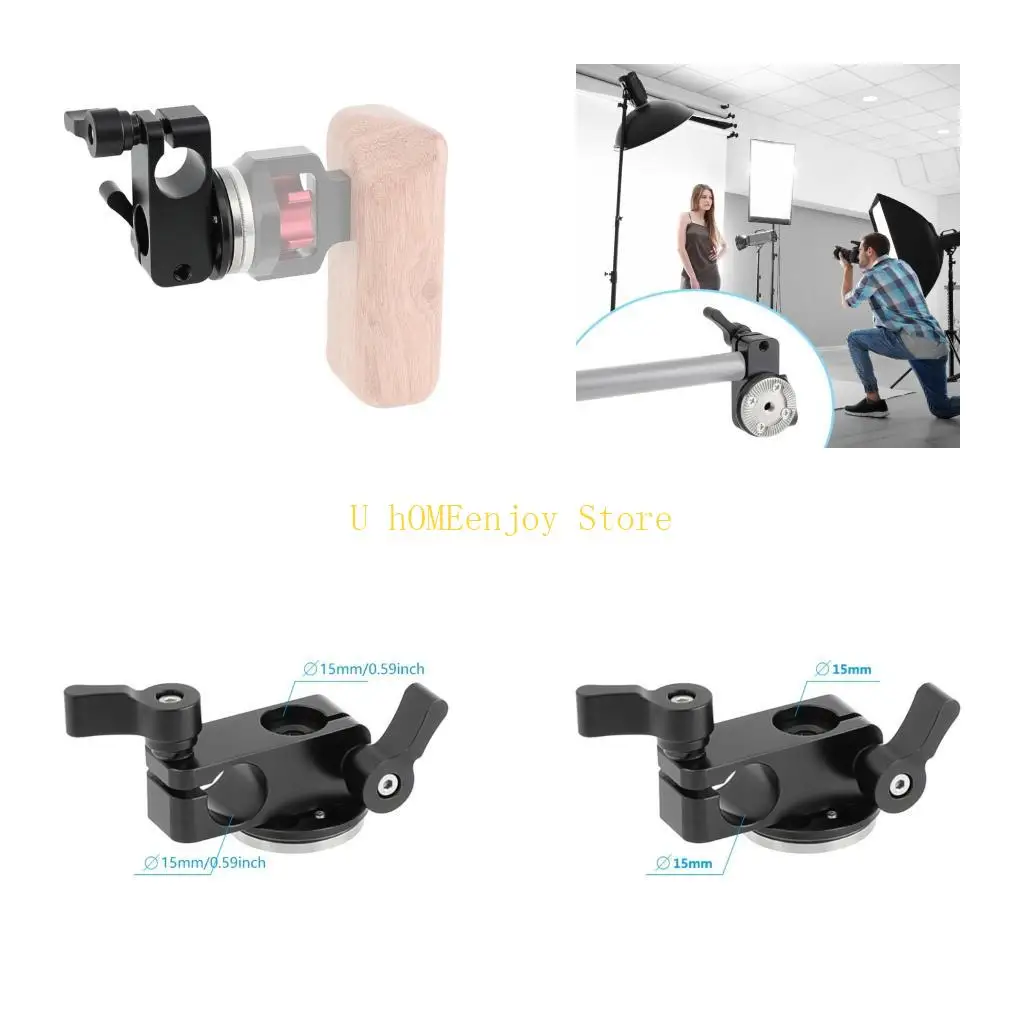 b0kf-15mmロッドクランプm6接続ハンドル安定性カメラケージハンドグリップ