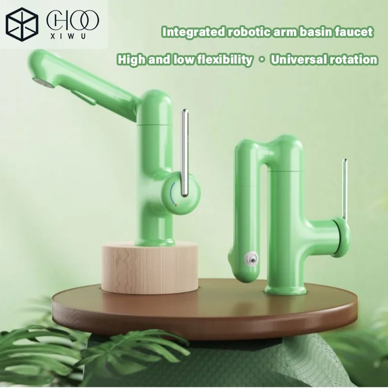 CHOOXIWU - 360° Degree Rotation Bathroom Sink Faucet with Lift up down Stream Sprayer Hot Cold Water Mixer Wash Tap for Kitchen