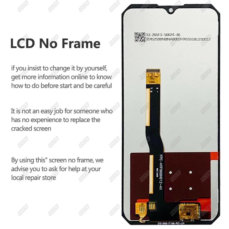 AKEW oryginał dla Fossibot F106 Pro wyświetlacz LCD 100% testowane FOSSIBOT F106Pro ekran dotykowy F106pro wymiana zespołu Digitizer — zdjęcie produktu 4