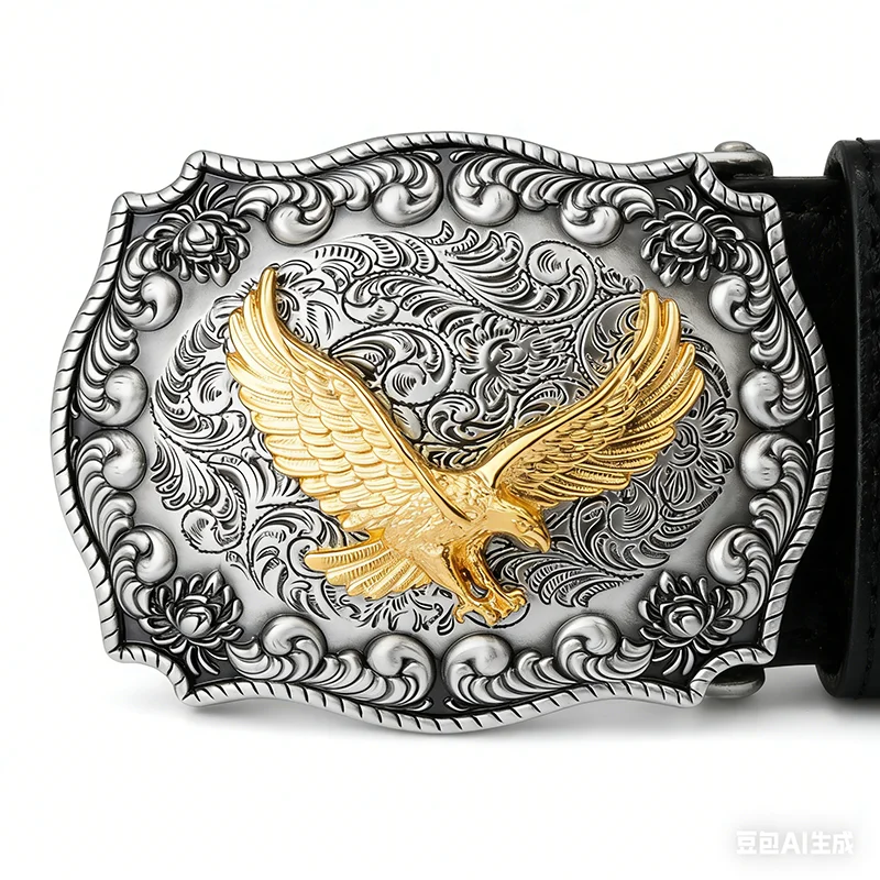 Western Rodeo Fly Eagle Double Color Belt Buckle also Stock in US BK-WT128 Free Shipping