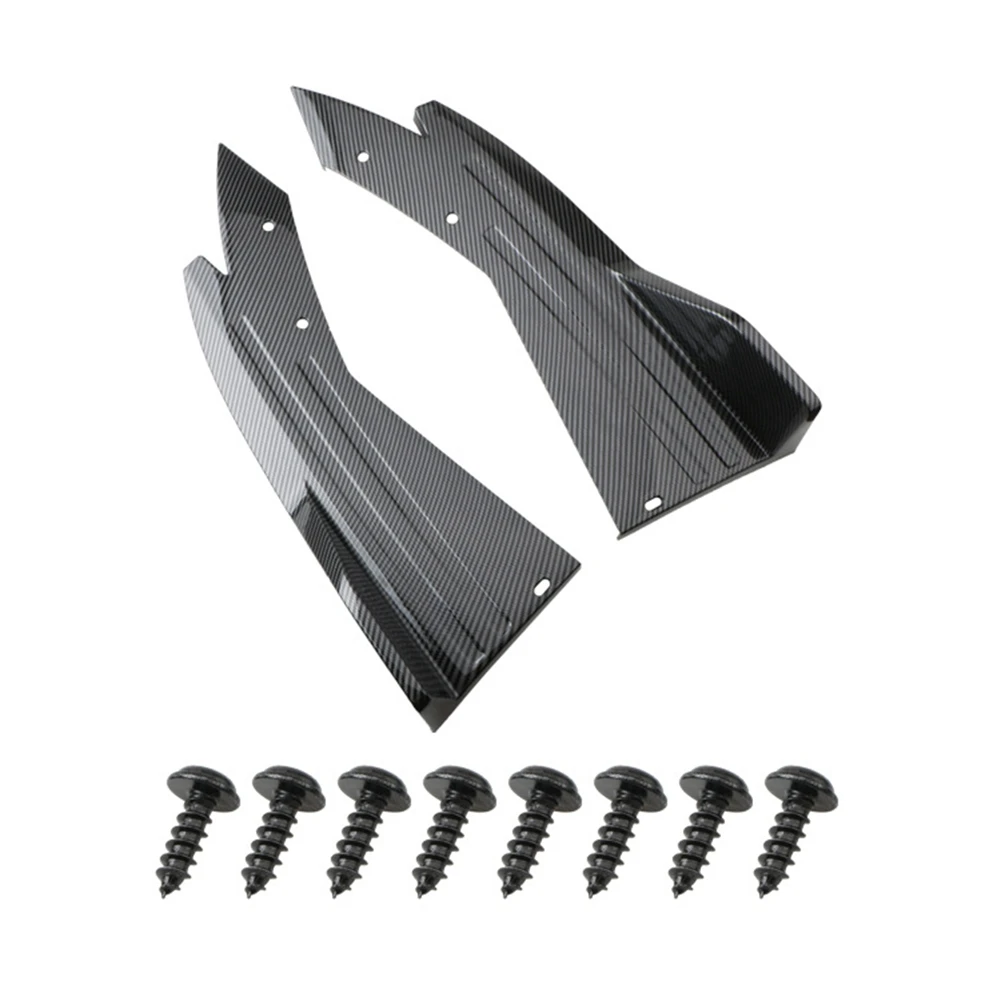 

Задний диффузор с узором из углеродного волокна, автомобильный задний спойлер, спойлер на задний бампер, универсальный автомобильный бампер, сплиттер