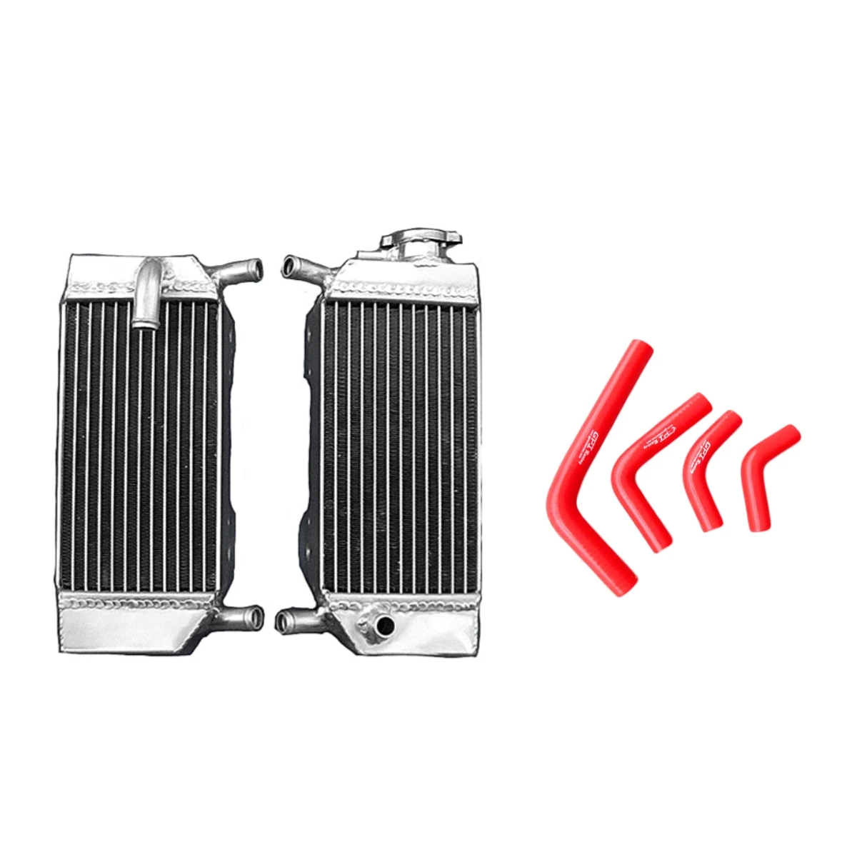 

Aluminum Radiator+ Silicone Hose for 2004 2005 2006 2007 2008 2009 Honda CRF250R; 2004-2017 CRF250X 2016 2015 2014 2013 2012