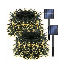 50/100/200 Led Solar Fairy Lights Outdoor Garden Waterproof Street Garland Houses Christmas Decorations String Light Strip Chain