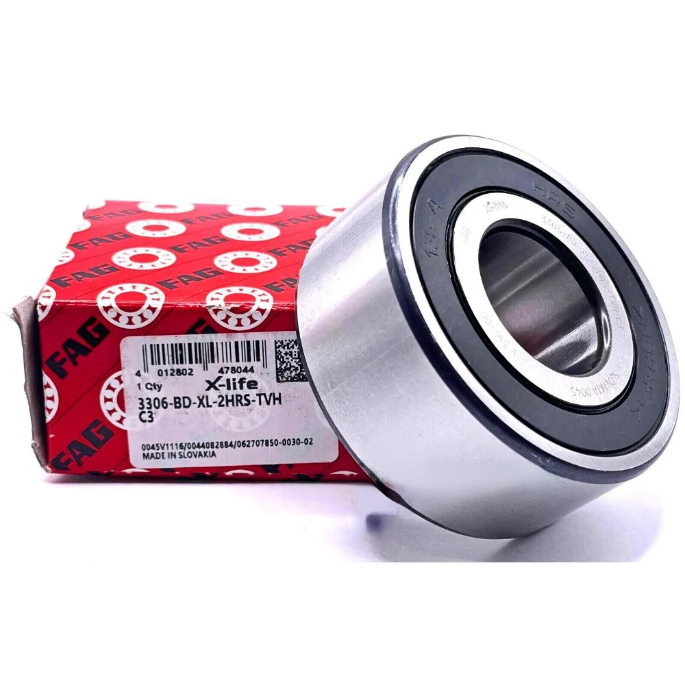 

FAG 3306-BD-XL-2HRS-TVH C3 ANGULAR CONTACT BALL BEARING 30x72x30.2mm