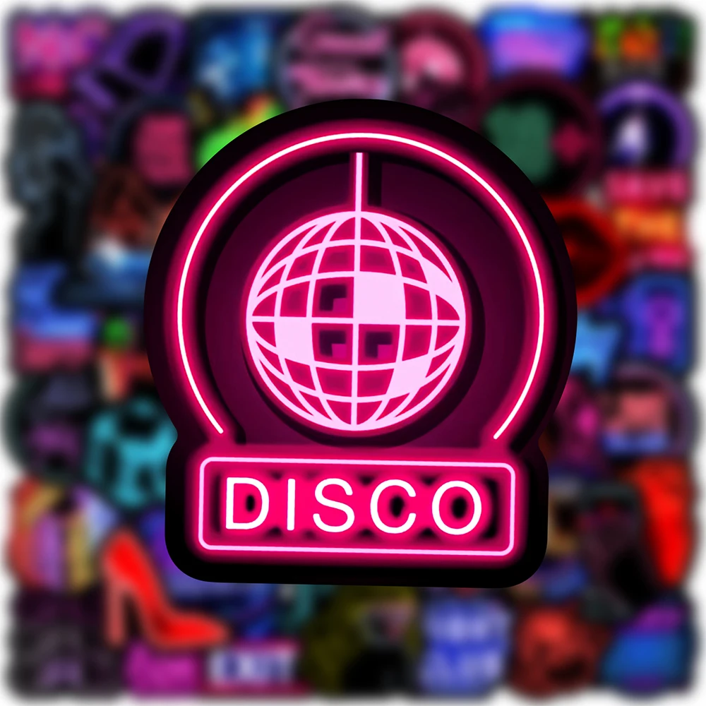 

10/30/50pcs Neon Light Club Cartoon Graffiti Stickers for Laptop Car Motorcycle Bike Phone Waterproof Vinyl Cool Decals Sticker