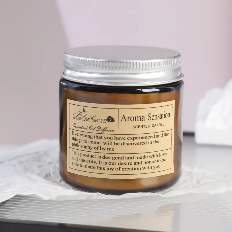 2PceTea Art Aromatherapy Candle Home Bedroom Long-lasting Fragrance Plant Soy Wax Holiday Gift Ornament