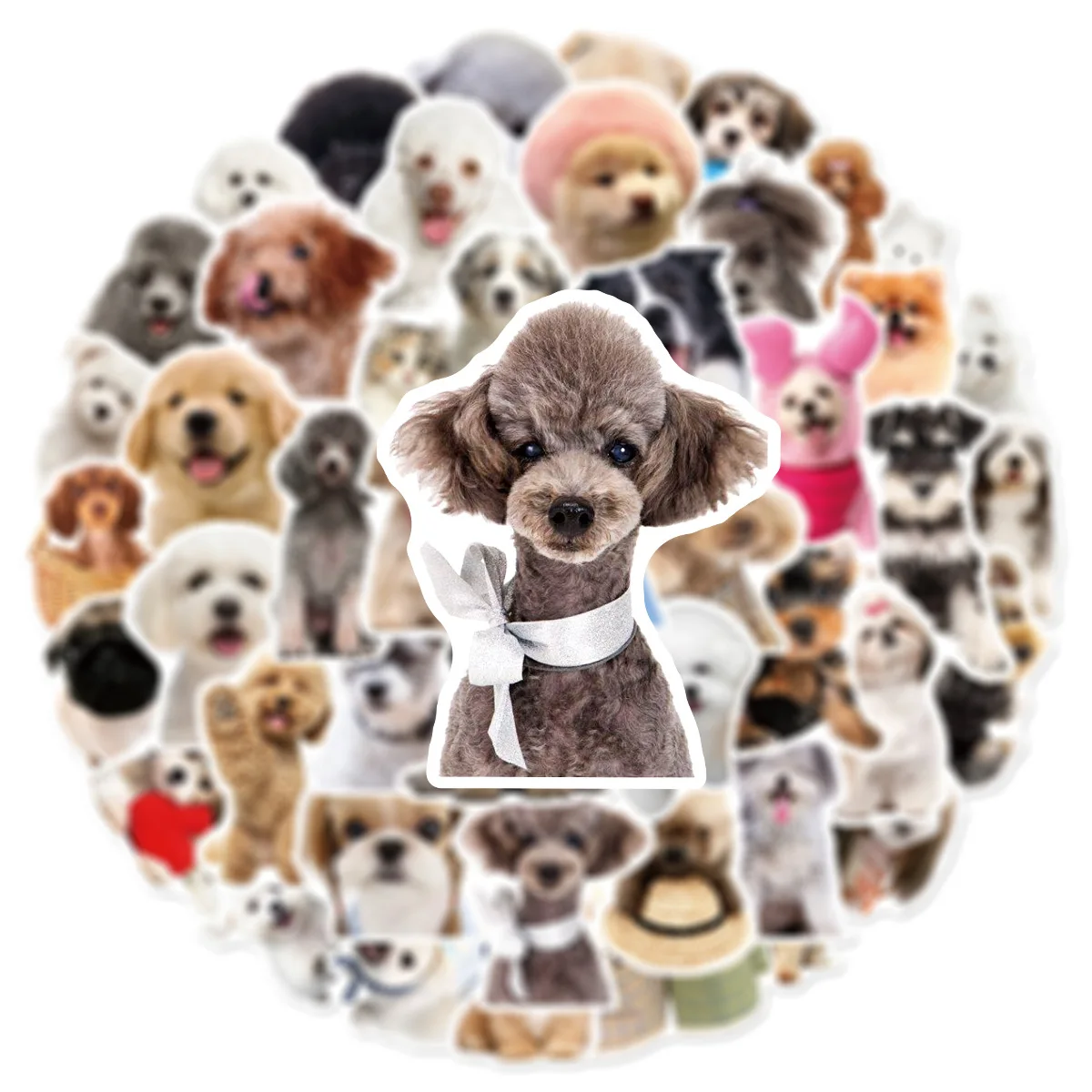 50 STKS Leuke Hond Graffiti Stickers Creatieve Realistische Dier Waterdichte Decals Water Cup Notebook Telefoon Case Kinderen Speelgoed Gift Sticker