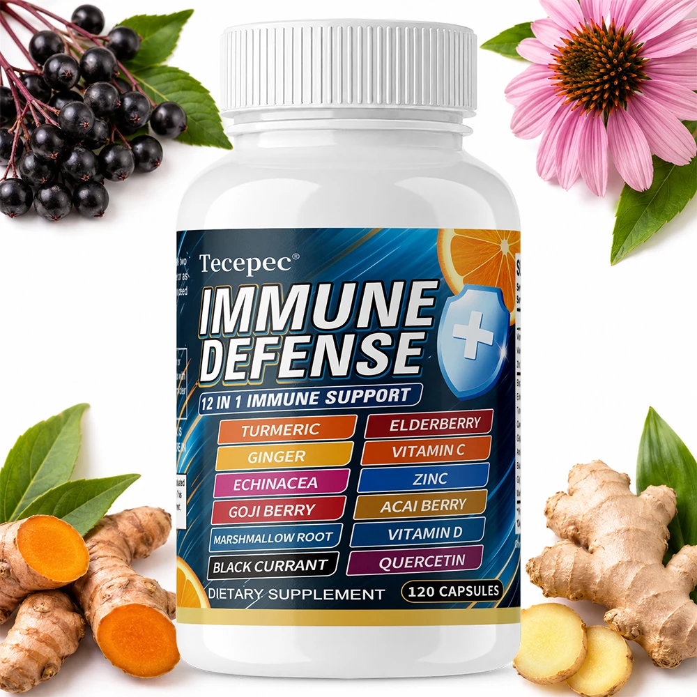 Elderberry, Zinc, Quercetin, Ginger, Turmeric & Vitamin C, Antioxidant Supplement, Immune Support