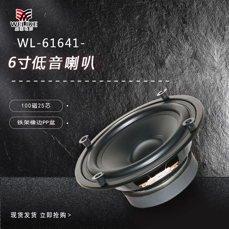 6 Inch Anti-side Frame 100 Magnetic Rubber Edge PP Basin 25 Core Speaker Speaker Home Conference Home Theater Special