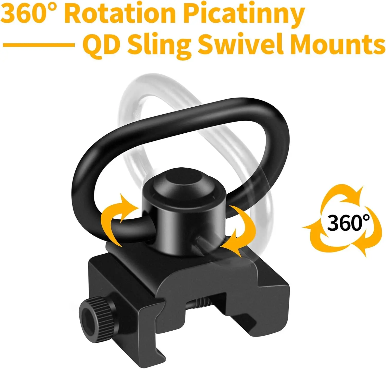 Quick Detach Sling Swivel Mount Adapter 1.25” QD Rifle Strap Sling Ring Attachment 20mm Picatinny Rail Hunting Gun Accessories