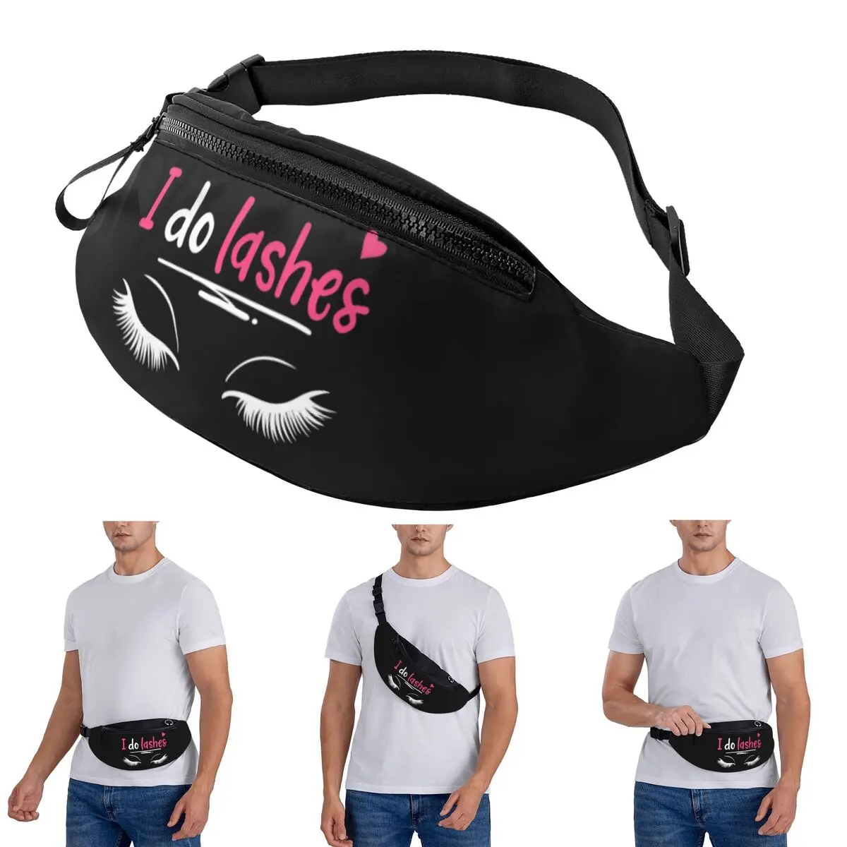 Crossbody Waist Bag Lashes Eyelash Lash Artists Cosmetics Men Women Fanny Pack Travel Running Money Phone Pouch