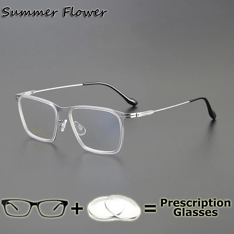 

Men Reading Glasses Optical Thin Eyewear Multifocal Prescription Progressive Lens Transition Gray Anti Blue Light Myopia Glasses
