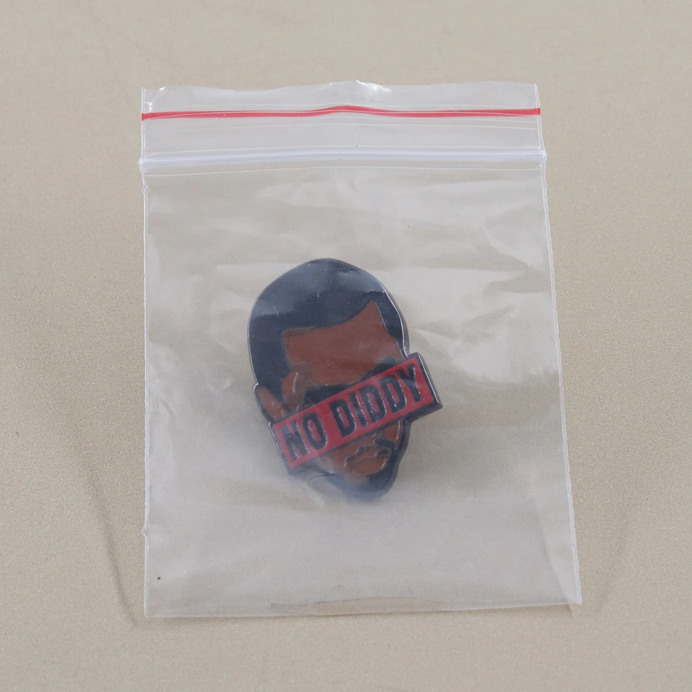 No Diddy Emaille-Pin Rap Hip-Hop Rapper Abzeichen Lustige Statement-Broschen für Rucksäcke Kleidung Schmuck Geschenk für Musikfans Accessoires – Detail 4