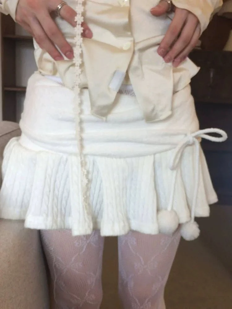 Women Sexy Mini Skirt Sweet Cute Bow High Waist Harajuku Streetwear Pleats Skirts Female Autumn Hottie Casual Preppy Short Skirt
