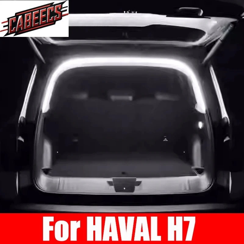 

Для Haval H7 Dargo 2024, освещение багажника, модифицированный окружающий свет заднего багажника, уличная световая полоса для кемпинга, модификация салона автомобиля