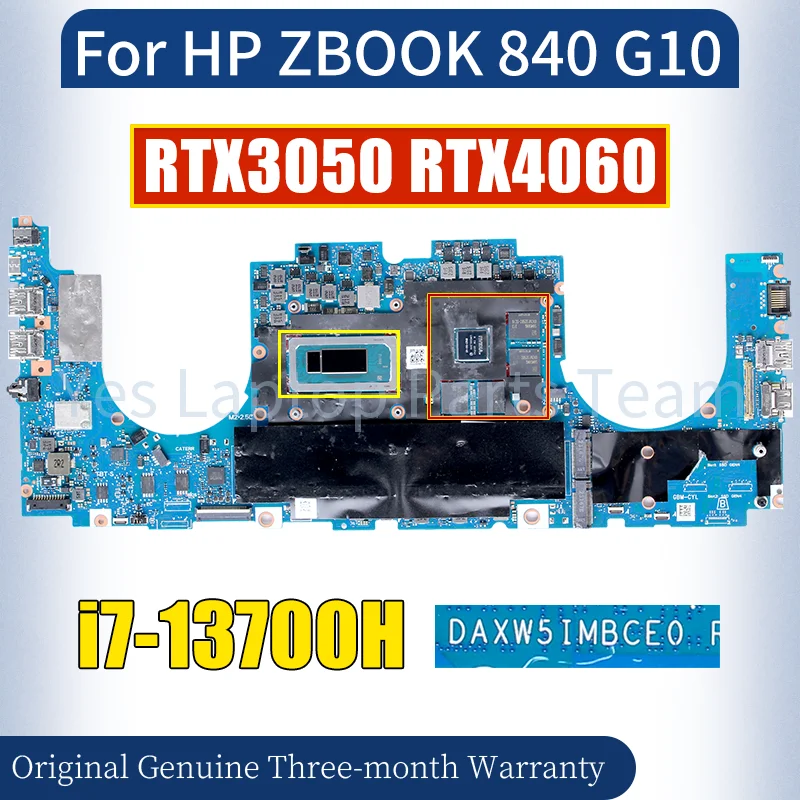 DAXW5IMBCE0 For HP ZBOOK 840 G10 Laptop Mainboard i7-13700H RTX3050 RTX4060 N52381-601 N52377-601 Notebook Motherboard 100％ Test