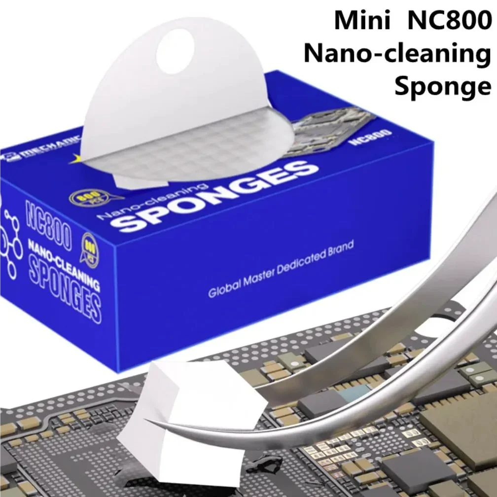800PCS/BOX MECHANIC NC800 Nano-cleaning Sponges Strong Adsorption Pre-cut Cleaning Foam For Phone Motherboard PCB Cleaning Tool