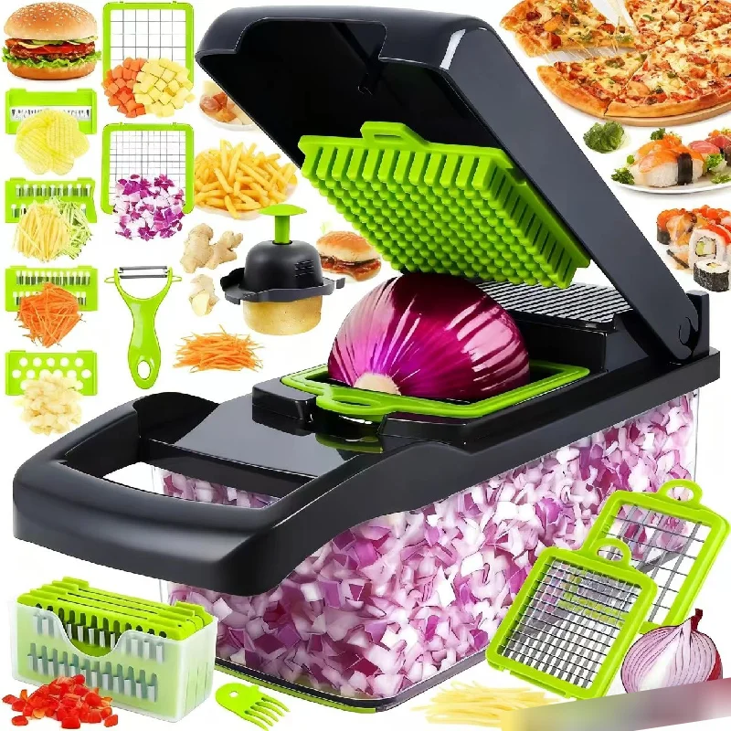 Multifunctional Portable Kitchen Chopper Vegetable Shredder Slicer, Potato Carrot Grater, Fruit Veggie Home Food Processor