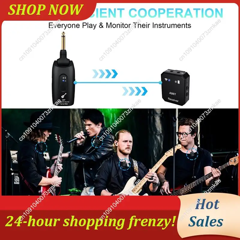 Daily Sale Wireless Guitar System Rechargeable 2.4G Digital Guitar Transmitter Receiver For Electric Guitar Bass Violin Accessor view 4