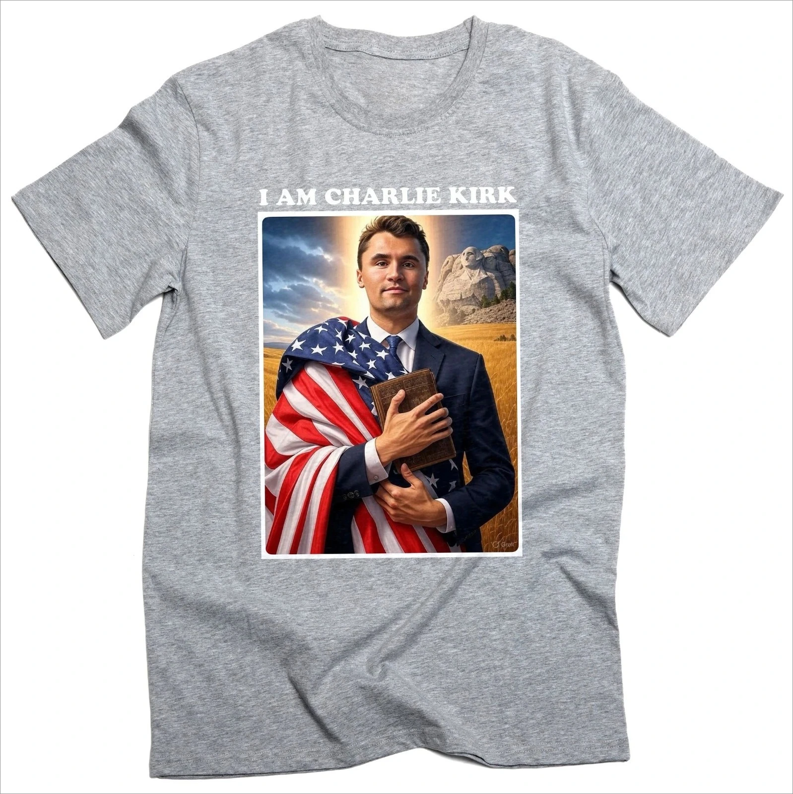 I Am Charlie Kirk Patriotic USA Christian Jesus Printed Design T Shirt Comfortable and Breathable Fashionable Clothing