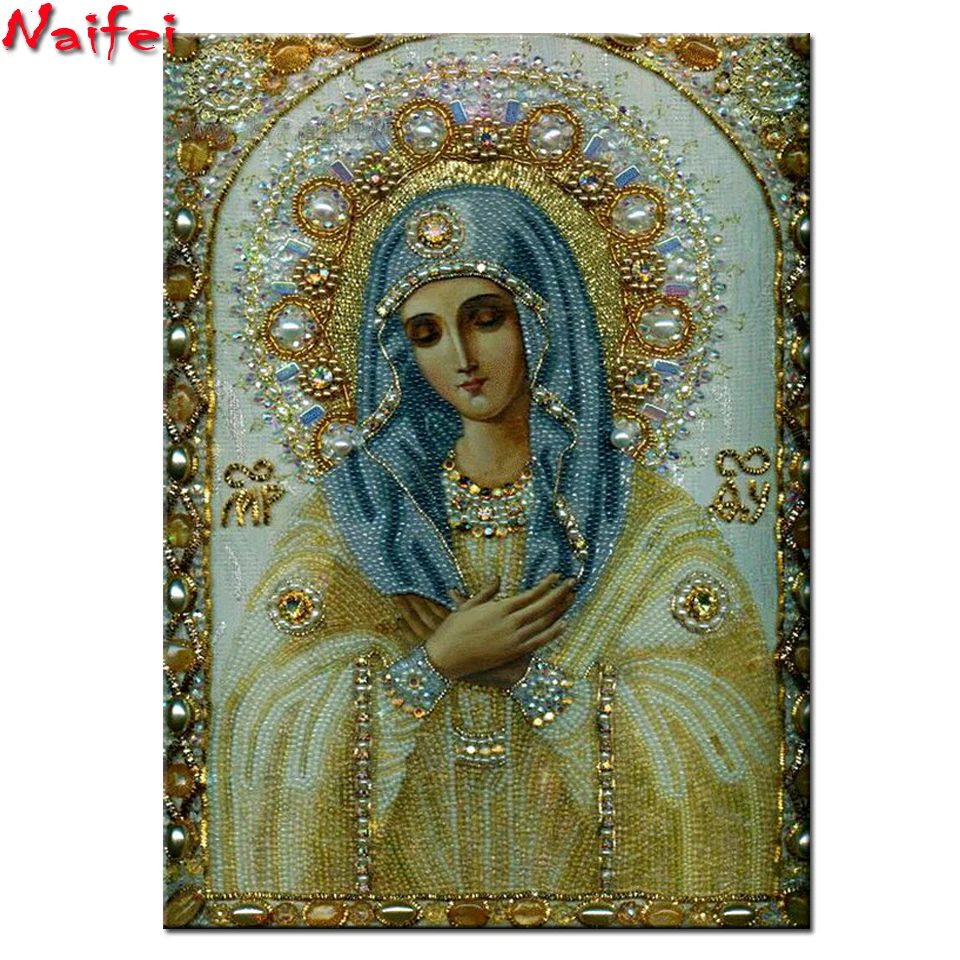 DIY Diamond Painting Full Drill Virgin Madonna Religion Diamond Embroidery Sale Cross Stitch Kits Diamond Mosaic Home Decoration