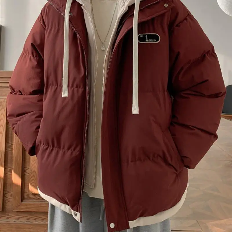 

Мужская хлопковая теплая куртка с капюшоном и застежкой-молнией, длинный прямой подол, повседневная одежда, удобная дышащая одежда из двух предметов