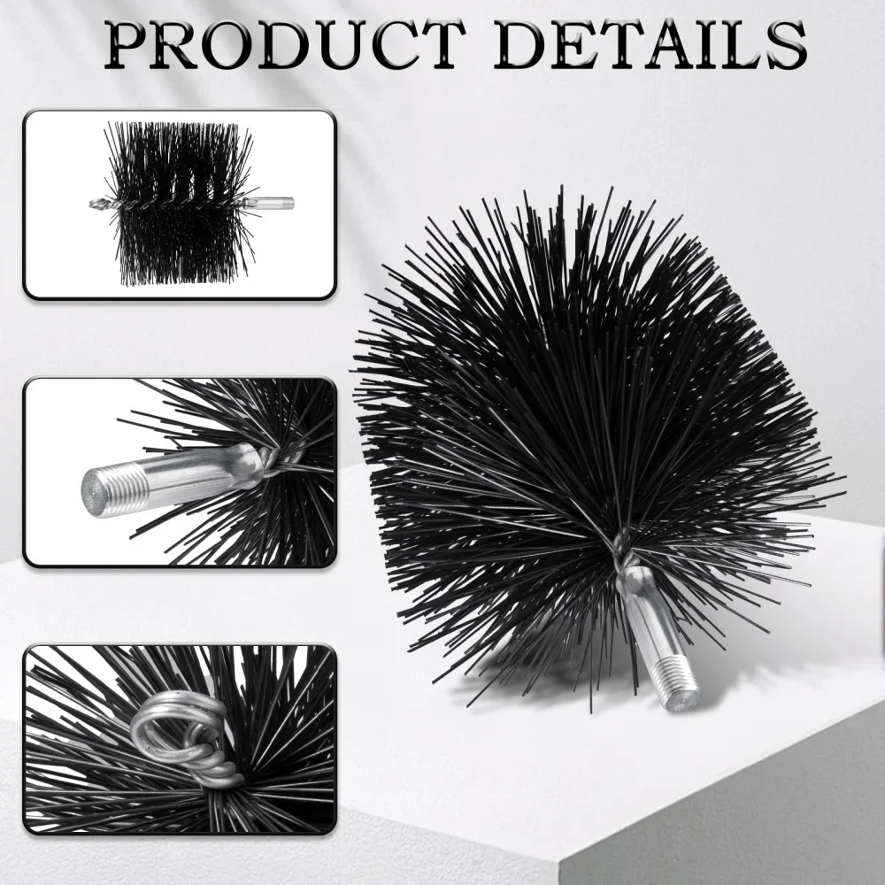 

Pipe Cleaning Brush Chimney Brush Chimney Cleaning Rust Removal Galvanized Pole Handle High Strength Cleaning Tool