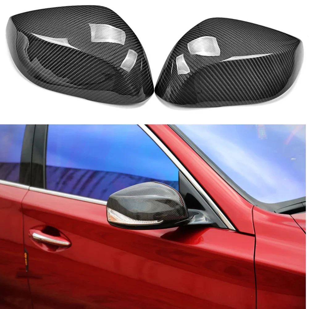 For INFINITI Q50 Q50S Q70 Q60 QX30 ABS Carbon Fiber Printed Door Side Mirror Cover Replace