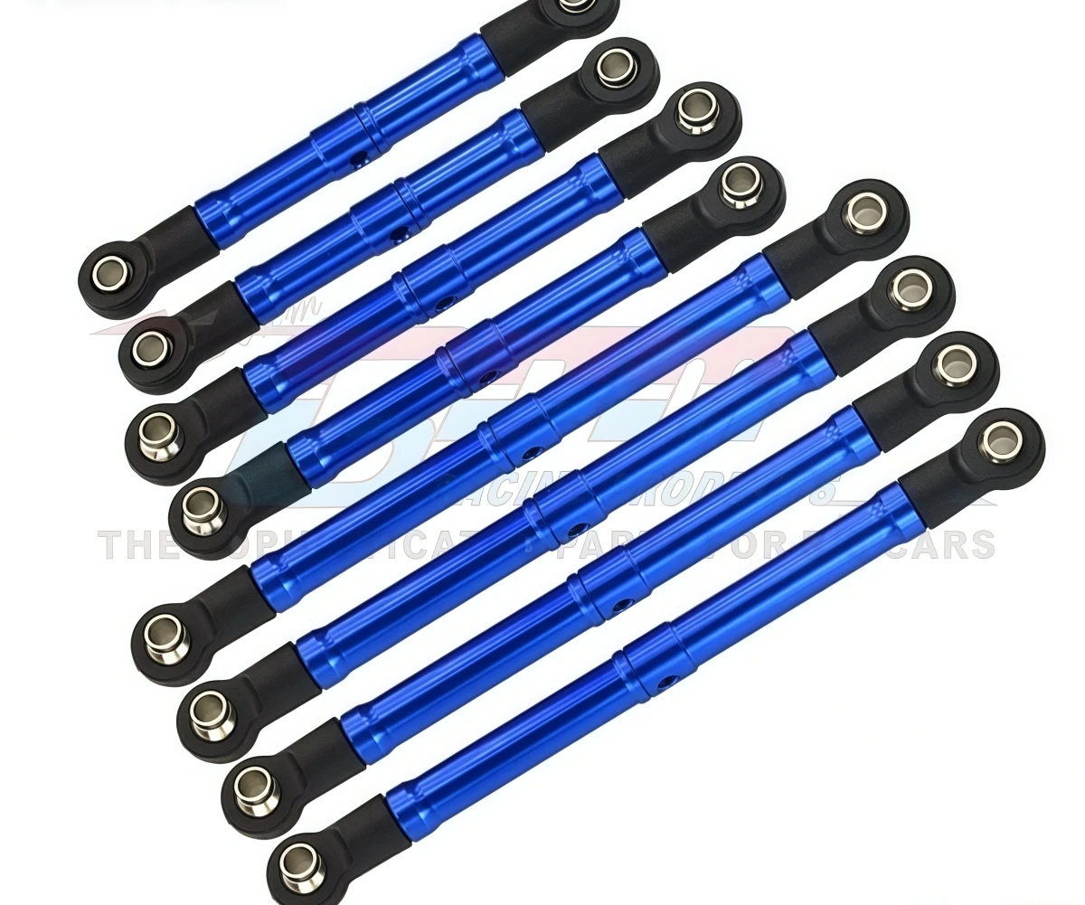 CNC Aluminum Adjustable Threaded Link Rod Set for Traxxas 1/18 4WD TRX4M 97074-1 Mini RC Crawler Upgrade Parts