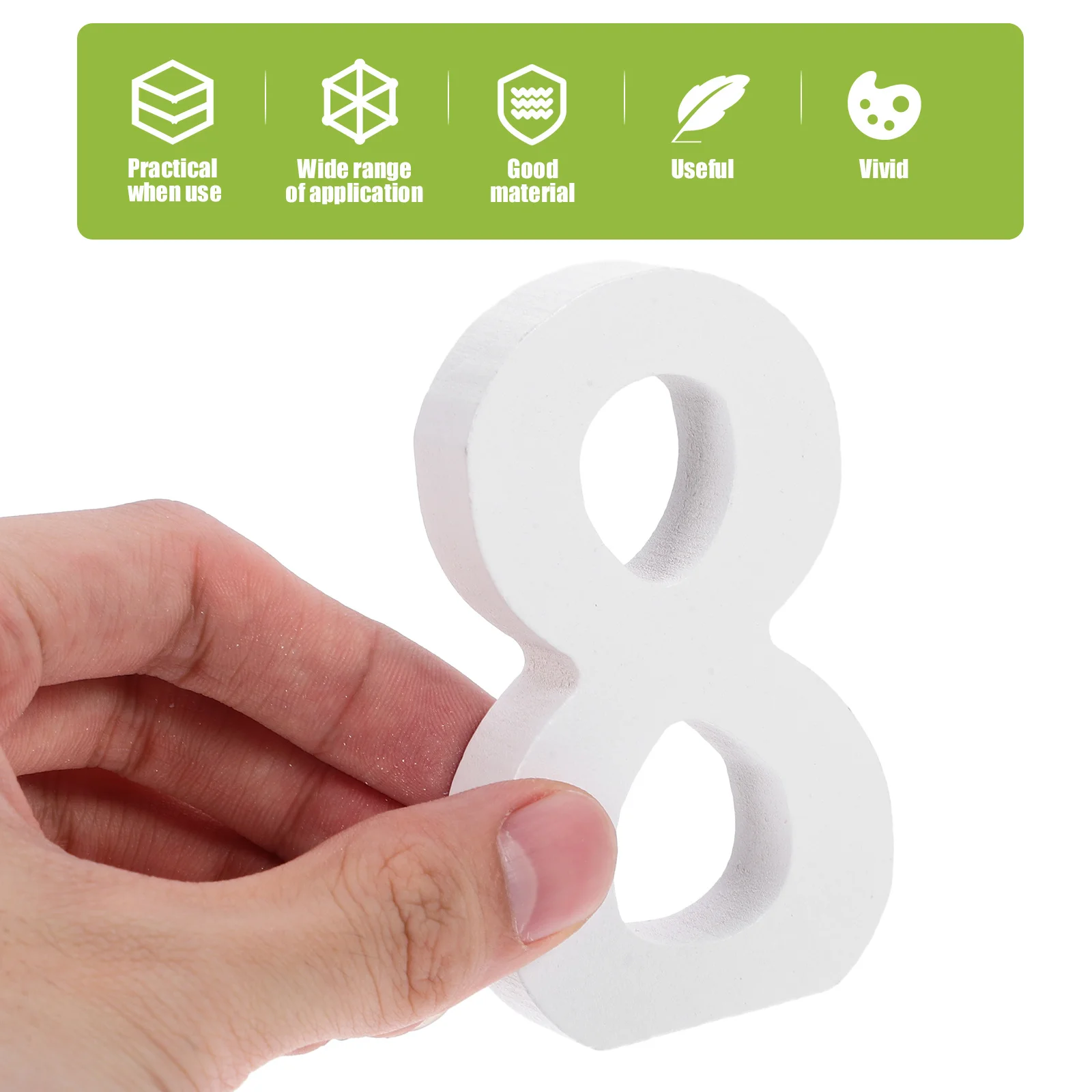 

10pcs Wooden Number Decorations Smooth Diy Craft For Home Wall Party Table Multi-Use Rustic Wood Numbers Handicraft Sewing Tools