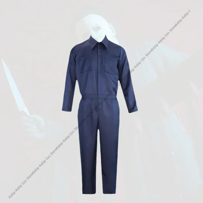 Movie Michael Myers Cosplay Costume Jumpsuit Horror Outfit Uniform For Adult Men Overall Halloween Carnival Disguise Suit