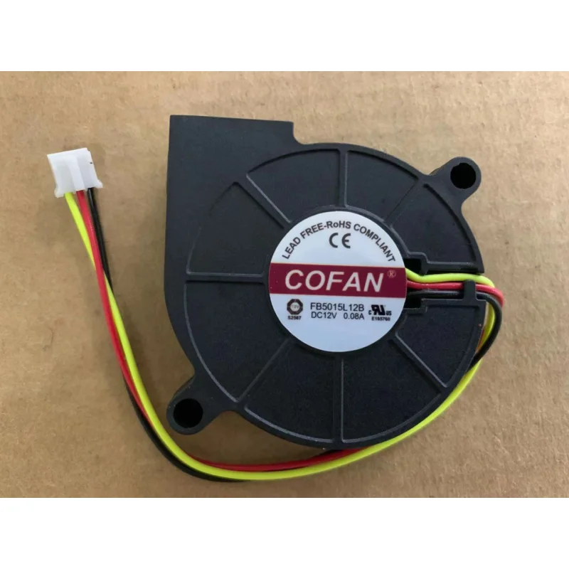 FOR COFAN 5015 5CM FB5015L12B 12V 0.08A 3-wire chassis turbine blower cooling fan