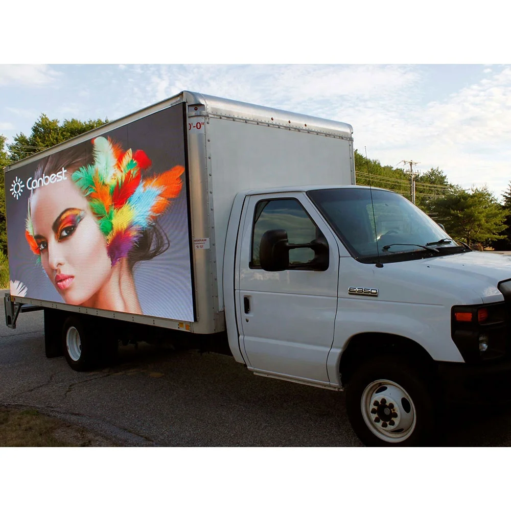 Mobile Electronic Advertising Led Screen Truck P5 Ecran Geant Three Sided Outdoor Billboard