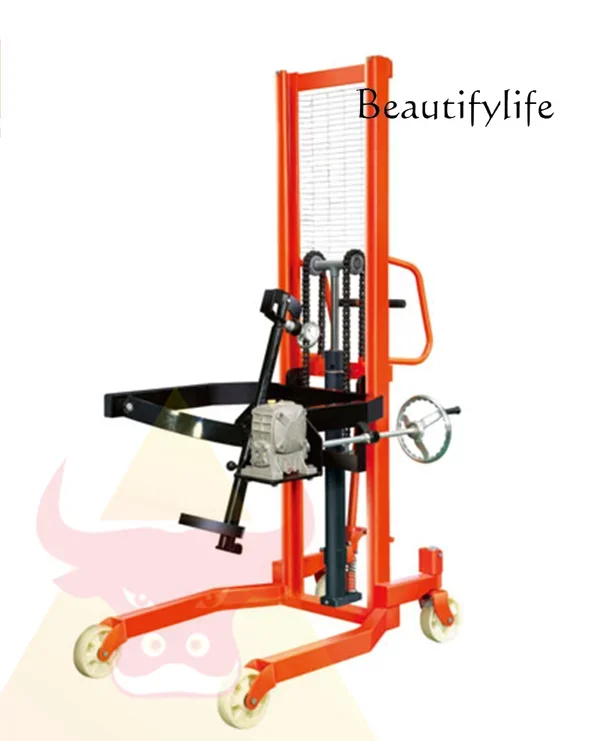 Oil drum handling tool truck Rising and flipping forklift