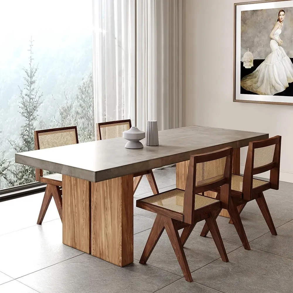 Picture 7: Nordic commercial multi-person creative surface rectangular table conference table solid wood furniture